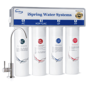 iSpring 0.01μm Ultra-Filtration Under Sink Water Filter System: $126