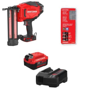 Craftsman V20 2" 18-Gauge Cordless Straight Brad Nailer w/ 4.0 Ah Battery, Charger & Brad Nails: $199