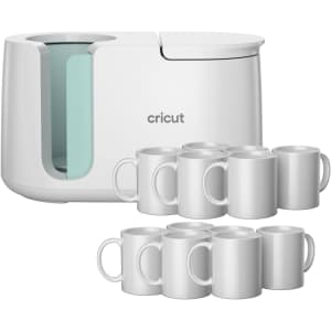 Cricut Mug Press + 12 12-oz. Blank Mugs: $109