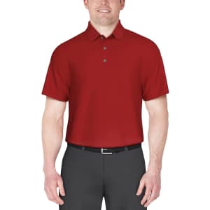 PGA Tour Men's Airflux Solid Mesh Golf Polo Shirt: $14 PGA Tour Men's Airflux Solid Mesh Golf Polo Shirt: $14