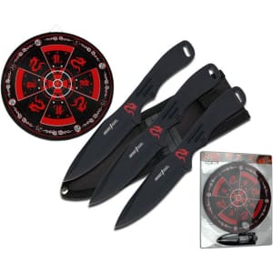 Perfect Point 3-Count Throwing Knives & Target Board Set: $16.24