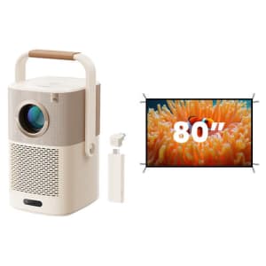 Yaber T2 Plus 450-Lumen Portable Projector w/ 80" Screen Kit: $240 Yaber T2 Plus 450-Lumen Portable Projector w/ 80" Screen Kit: $240
