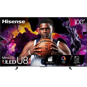 Hisense Class U8 Series 100" 4K QLED UHD Google Smart TV: $2,800