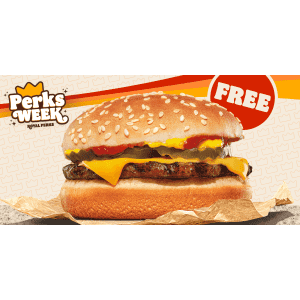 Burger King Cheeseburger: Free w/ $1+ purchase Burger King Cheeseburger: Free w/ $1+ purchase