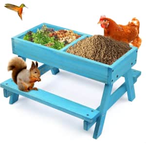 Picnic Table Animal Feeder: $14.99