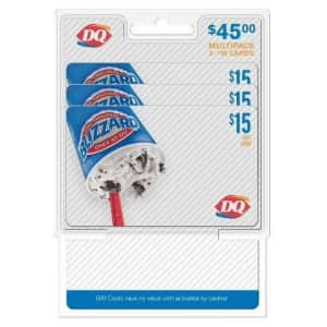 $45 Dairy Queen Gift Card at Sam's Club: $43 $45 Dairy Queen Gift Card at Sam's Club: $43
