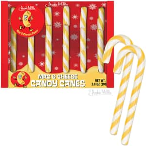Accoutrements Mac & Cheese Candy Canes: $8.58