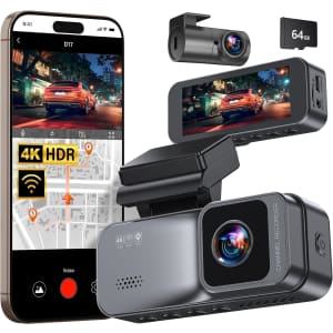 KooBaCar 4K/2.5K Front and Rear Dash Cam: $29.39