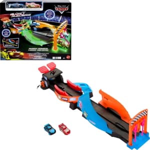 Mattel Disney & Pixar Cars Glow Racers Launch & Criss-Cross Playset: $13.97