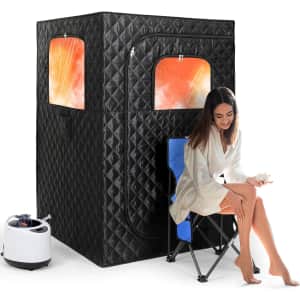 Portable Home Sauna with 1,000W Steam Generator: $68.59