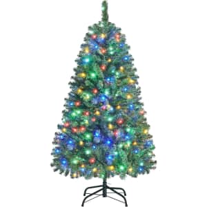 Yaheetech 4.5-Foot Pre-lit Artificial Christmas Tree: $43.19