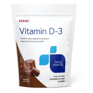 GNC Vitamin D-3 1000IU 60-Soft Chews: 2 for $27