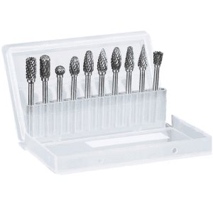 10-Piece Carbide Rotary Tool Bit Set: $6.42