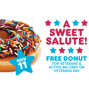 Dunkin' Donuts Veterans Day Offer: Free Donut Dunkin' Donuts Veterans Day Offer: Free Donut