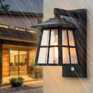 C Cattleya 12.25" Matte Black Hardwired Outdoor Wall Light: $16