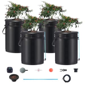 SucceBuy 5-Gallon Hydroponic Deep Water Culture 4-Count Bucket System: $85.26 SucceBuy 5-Gallon Hydroponic Deep Water Culture 4-Count Bucket System: $85.26