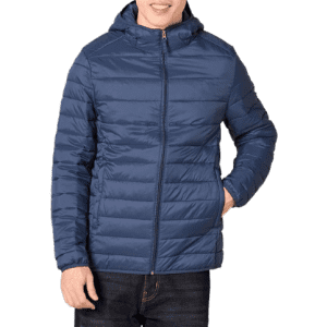 Amazon Essentials Men's Lightweight Water-Resistant Packable Hooded Puffer Jacket: From $30