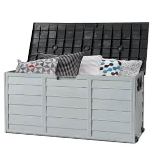 Ktaxon 75-Gallon Waterproof Outdoor Storage Box w/ Wheels: $49.99 Ktaxon 75-Gallon Waterproof Outdoor Storage Box w/ Wheels: $49.99