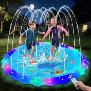 59" Light-Up Splash Pad Sprinkler: $11