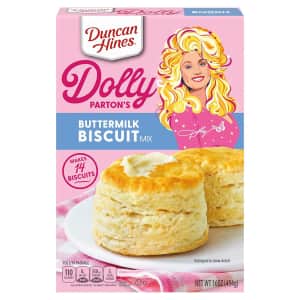 Duncan Hines Dolly Parton's 16-oz. Buttermilk Biscuit Mix: $2.82 via Sub & Save Duncan Hines Dolly Parton's 16-oz. Buttermilk Biscuit Mix: $2.82 via Sub & Save