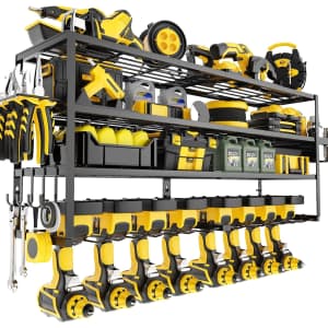 4-Tier Wall-Mounted Power Tool Organizer: $32 4-Tier Wall-Mounted Power Tool Organizer: $32