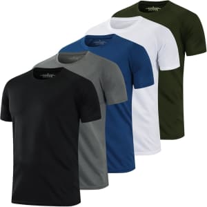 Men's Running or Workout T-Shirt 5-Pack: $19.99 Men's Running or Workout T-Shirt 5-Pack: $19.99