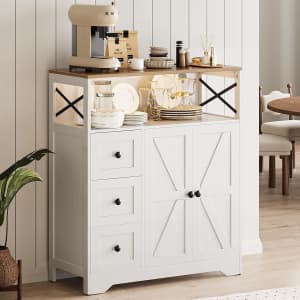 Yoobure Farmhouse LED Storage Cabinet: $70