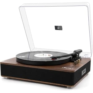 LP&No.1 Belt-Drive Turntable with Stereo Speakers: $104