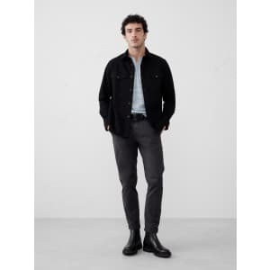 Banana Republic Factory Men's Linen-Blend Notch-Neck T-Shirt: $4