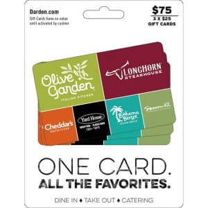 $75 Darden Gift Card at Sam's Club: $72 $75 Darden Gift Card at Sam's Club: $72