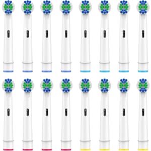 Replacement Toothbrush Heads Compatible with Oral-B 16-Pack: $8.99