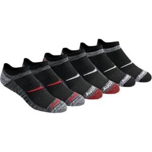 Saucony Men's Rundry Bolt Performance No-Show Socks 6-Pack: $7.75