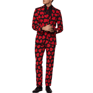 OppoSuits Men's King of Hearts 3-Piece Tuxedo Set: $100 OppoSuits Men's King of Hearts 3-Piece Tuxedo Set: $100