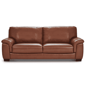 Macy's 89" Cobbie Top-Grain Leather Sofa: $799