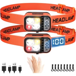 Darkbeam LED Dual Light Headlamp 2 Pack: $7.19
