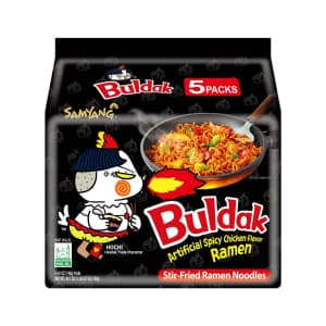 Samyang Buldak Spicy Hot Chicken Ramen 5-Pack: $5.16
