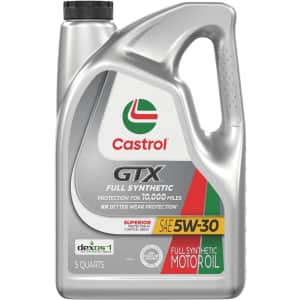 Castrol 5-Quart GTX Full Synthetic 5W-30 Motor Oil: $21 w/ Prime