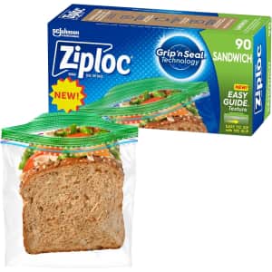 Ziploc Sandwich Bag 90ct: $2.78 via Sub & Save