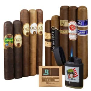 Prime 90+ Rated 10-Cigar Sampler + Lighter: $29