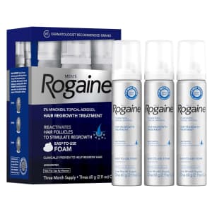 Rogaine Men's 5% Minoxidil 2.11-oz. Topical Foam 3-Pack: $35