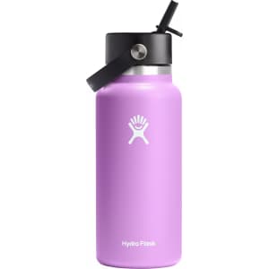 Hydro Flask 32-oz. Wide Mouth Bottle with Flex Straw Cap: $12