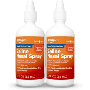 Amazon Basic Care Premium Saline Nasal Moisturizing Spray 2-Pack: $7.11 via Subscribe & Save