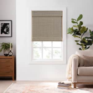 Eclipse 30x72" Bamboo Cordless Roman Shades: $42