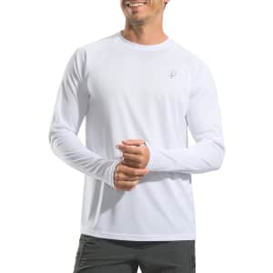 Pudolla Men's UPF 50+ Long Sleeve Shirt: $9.99