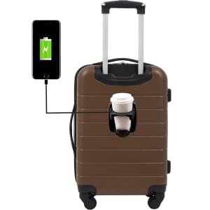 Wrangler 20" Carry-On Smart Luggage: $29.28