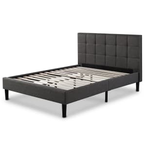 Zinus Lottie 43" Upholstered Queen Platform Bed Frame: $89