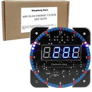 DIY Electronic Clock Soldering Kit: $10.99