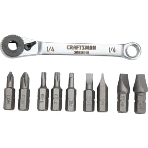 Craftsman 10-Piece Multi-Bit Ratcheting Offset Screwdriver Set: $11