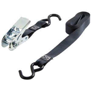 Hyper Tough 12 ft. x 1" Ratchet Tie-Down Strap w/ Coated S-Hook: $4