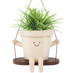 Smiley Face Hanging Swing Planter: $15 Smiley Face Hanging Swing Planter: $15